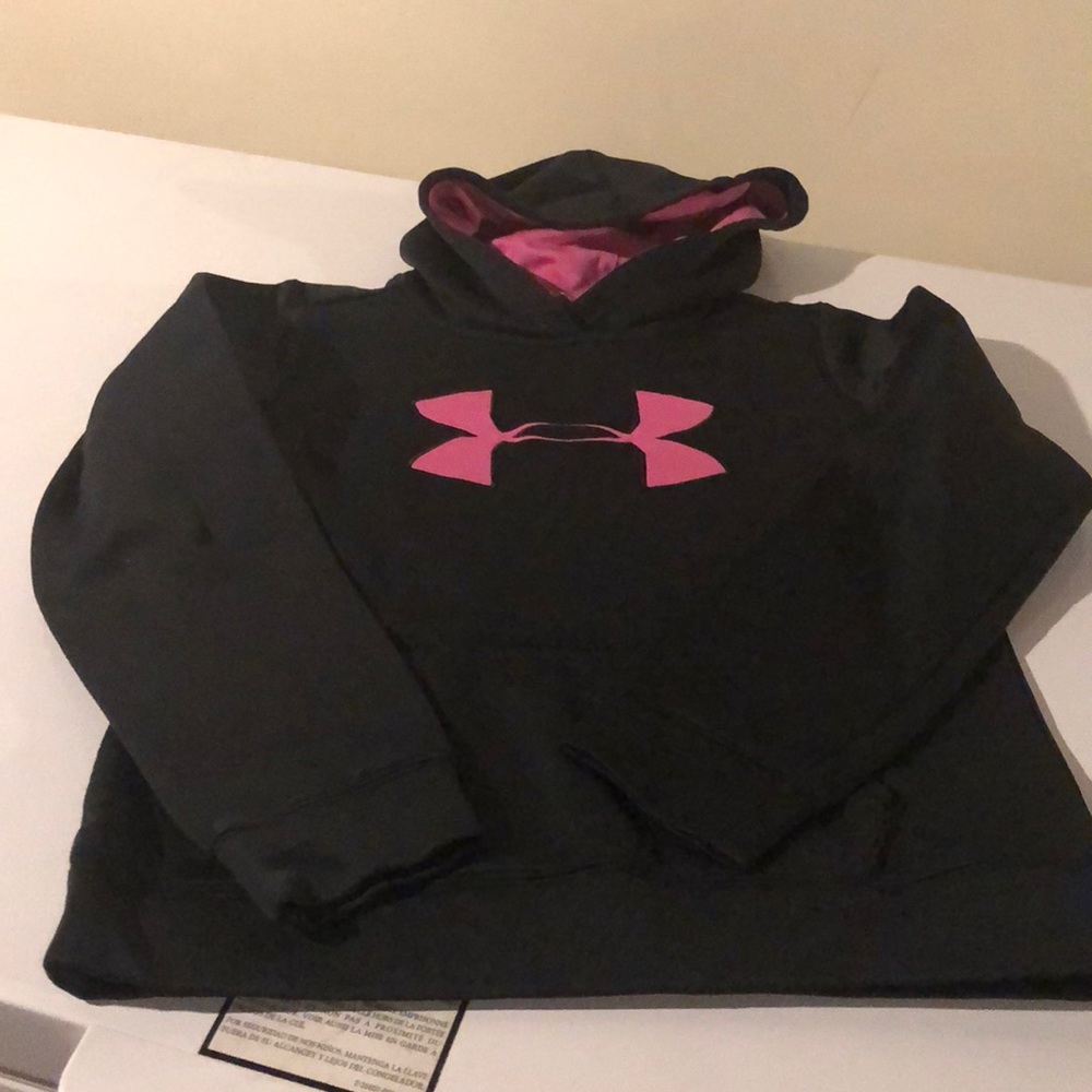 Under Armour girls hoodie black and pink YM